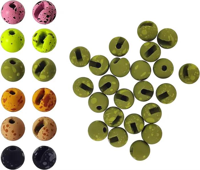 Perles montage mouches 25 pièces tailles 2.5mm à 4.0mm pour nymphes truite carpe matériel pêche