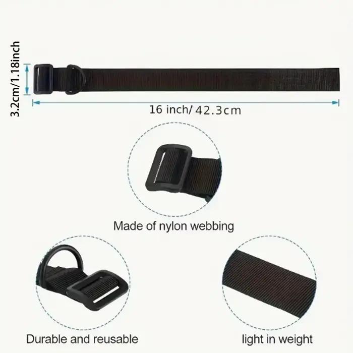Sangle tactique pêche nylon portable multifonction fixation simple/double point