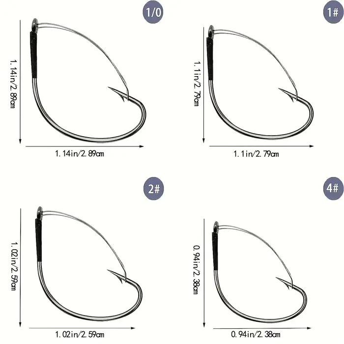 20 hameçons weedless YOTO pour montage wacky worm - Hameçons larges sans accrocs pour leurres souples