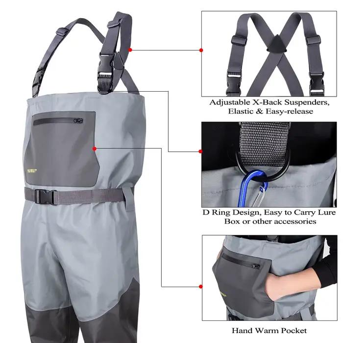 Waders Goture respirants bottes intégrées 100% étanches pour pêche à la mouche et chasse