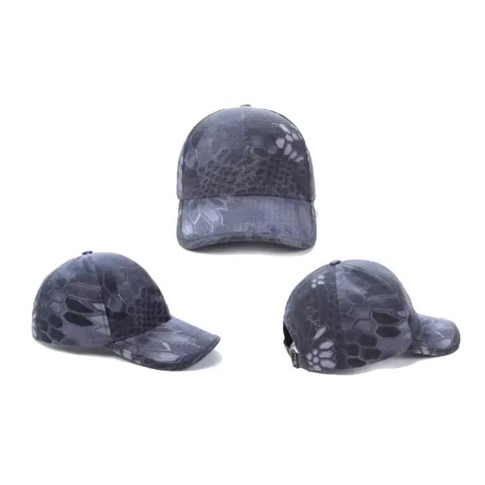 Casquette camouflage personnalisable logo pêche - Chapeau baseball ajustable jungle tactique randonnée