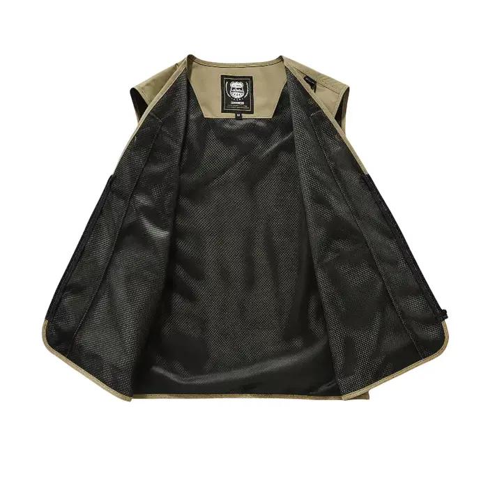 Veste sans manches pêche photographe multi-poches respirante automne 2025 pour hommes