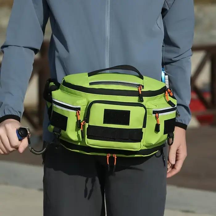 Sac banane pêche homme molle multi-poches pour leurres, chasse, randonnée, vélo et running - pratique