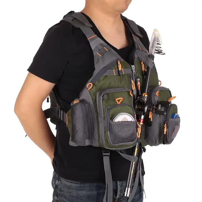 Gilet de sauvetage pêche flottant Lixada - Veste sécurité kayak pêche avec mousse EPE pour navigation