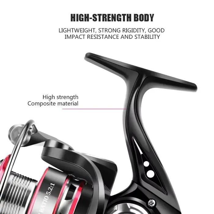 Huidiao Lure Spinning Reel 1000-7000 Series 5.2:1 Gear Ratio Tough Fishing Reel
