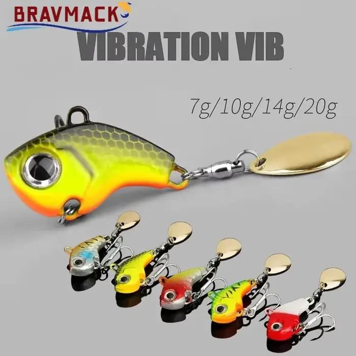 Leurre métallique vibrant spinner BRAVMACK 5 pièces avec paillettes pour pêche en mer et leurres artificiels