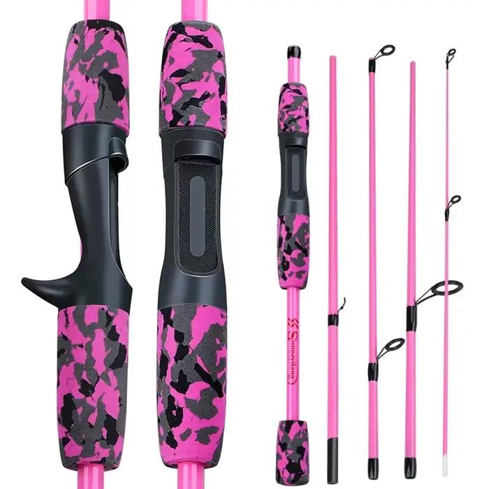 Canne spinning Sougayilang 5 sections 1.7m carbone ultralégère voyage pêche eau douce portable