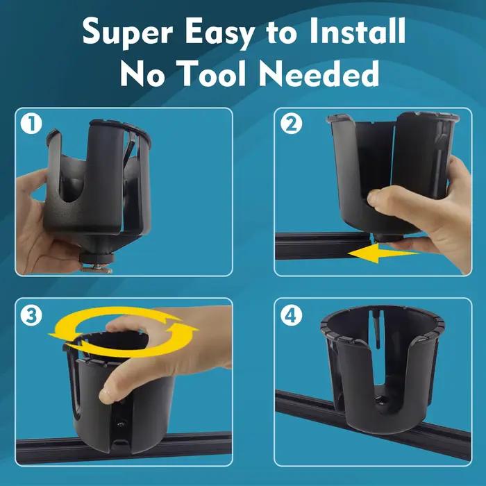 Porte-gobelet réglable pour kayak de pêche - Support multifonction pour canettes et leurres