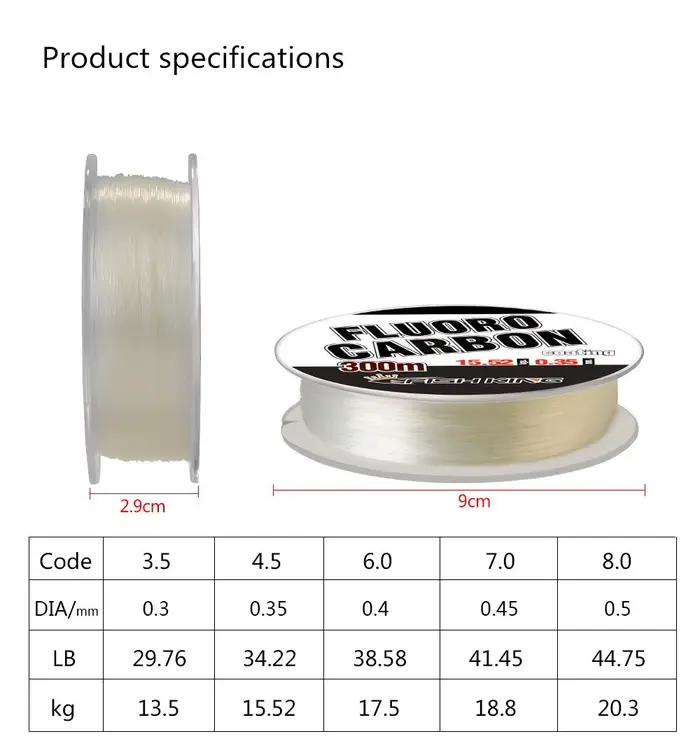 Ligne de pêche fluorocarbone Full Tank 300m 0.30 à 0.50mm - 100% monofilament japonais pour pêche sportive