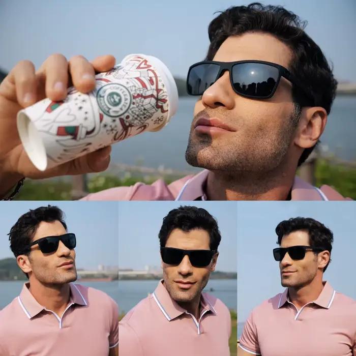 Pack 3-4 lunettes polarisées colorées designer pour pêche conduite sports outdoor - Homme Femme UV400