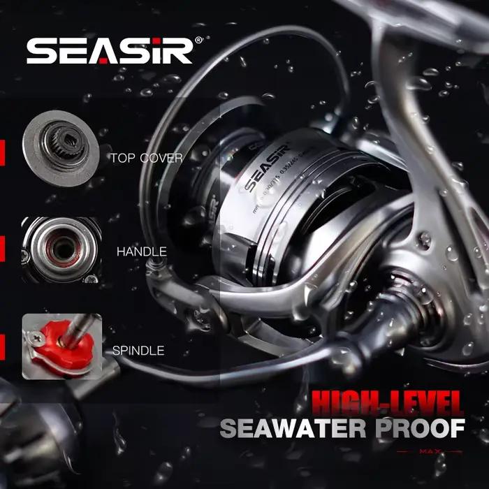 Moulinet spinning SEASIR CONTRA MAX 25KG drag - Corps aluminium 9+1BB pour pêche mer puissante