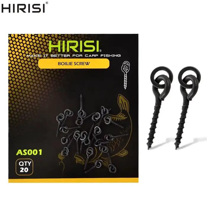 Vis à bouillettes Hirisi 20 pièces pour montages carpe - Outil appâts chod rigs avec anneau solide