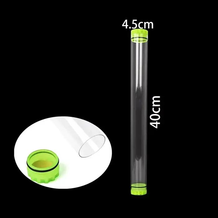 Cylindre acrylique transparent rangement flotteurs pêche - Protection épaisse + 6 accessoires flottants