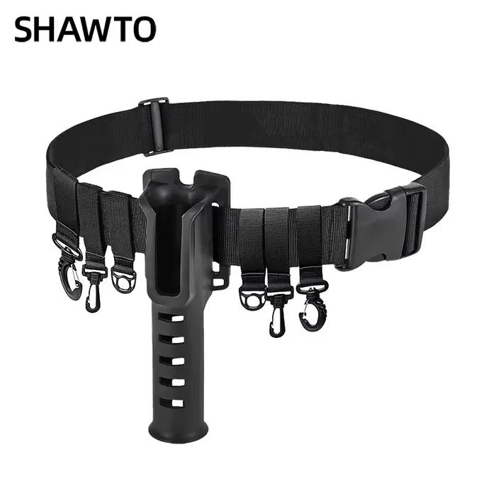 Ceinture porte-canne nylon multifonction Shawto - support canne à pêche portable rapide pêche