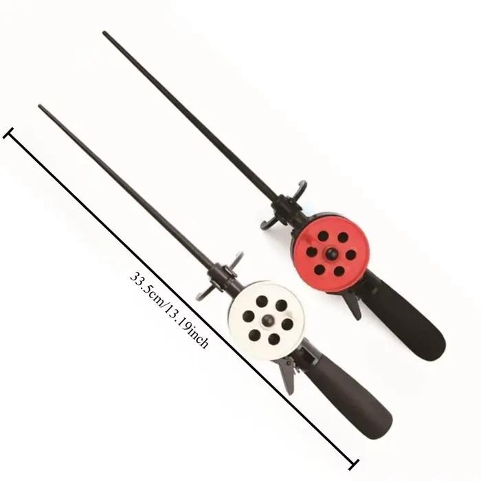 Canne à pêche sur glace mini télescopique 33.5cm - Pôle portable pêche hivernale extérieur accessoire