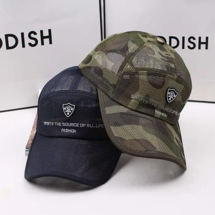 Casquette baseball camouflage été 2023 pêche - Mesh complet grande visière snapback réglable broderie