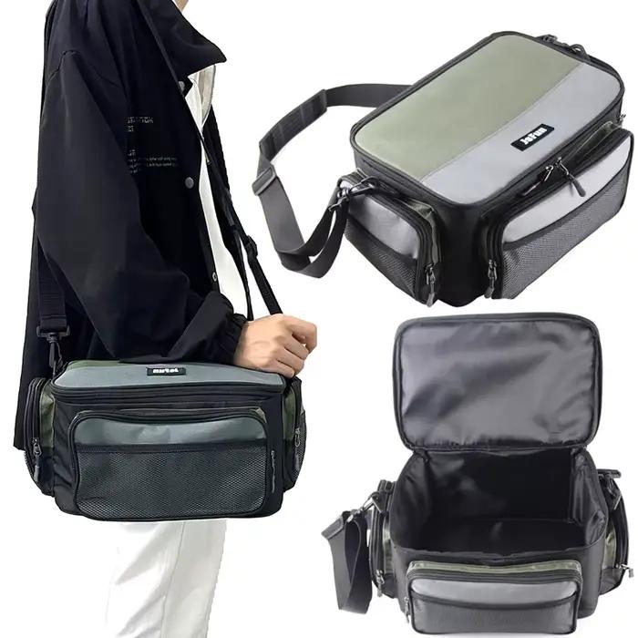 Sac de pêche JSFUN grande capacité multifonction oxford rangement moulinets outils boîte organisation