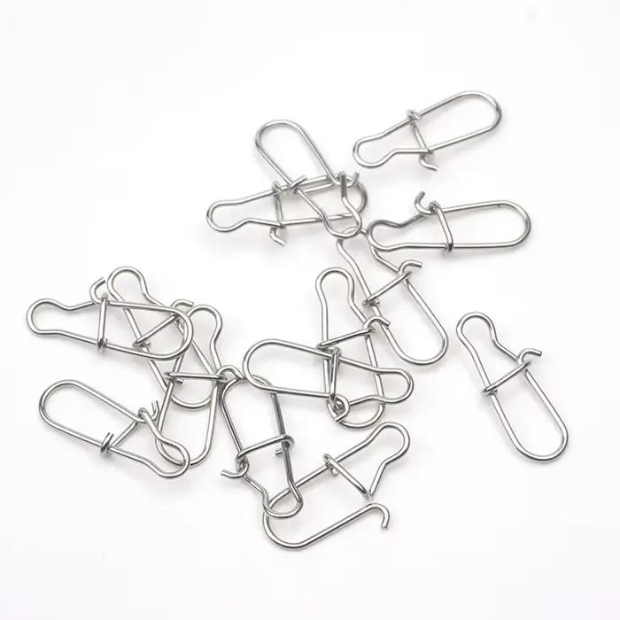 100 émerillons barrel pêche avec snap 000-5# en acier inoxydable 304 - Accessoires leurres et montages