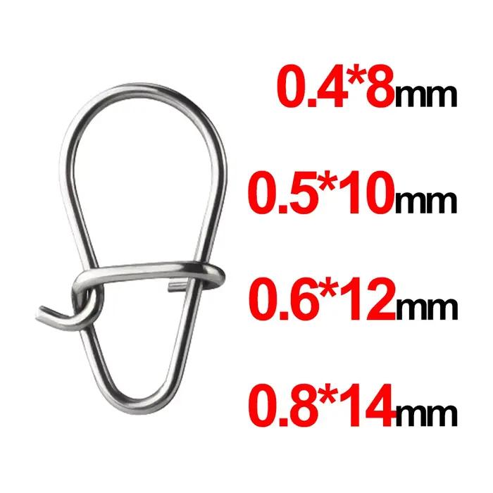 50 émerillons pêche mer inox 304 forme gourde renforcés pour leurres et appâts naturels