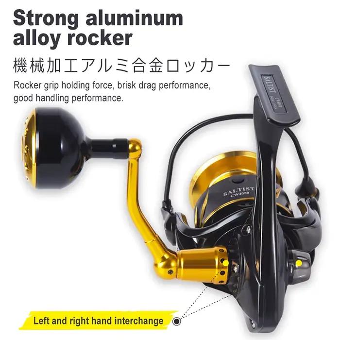 Moulinet Lurekiller en métal pour pêche en mer, rouet de préchargement avec système anti-reverse, adapté pour la pêche en haute mer et en eau douce, occasions spéciales pour pêcheurs professionnels et amateurs