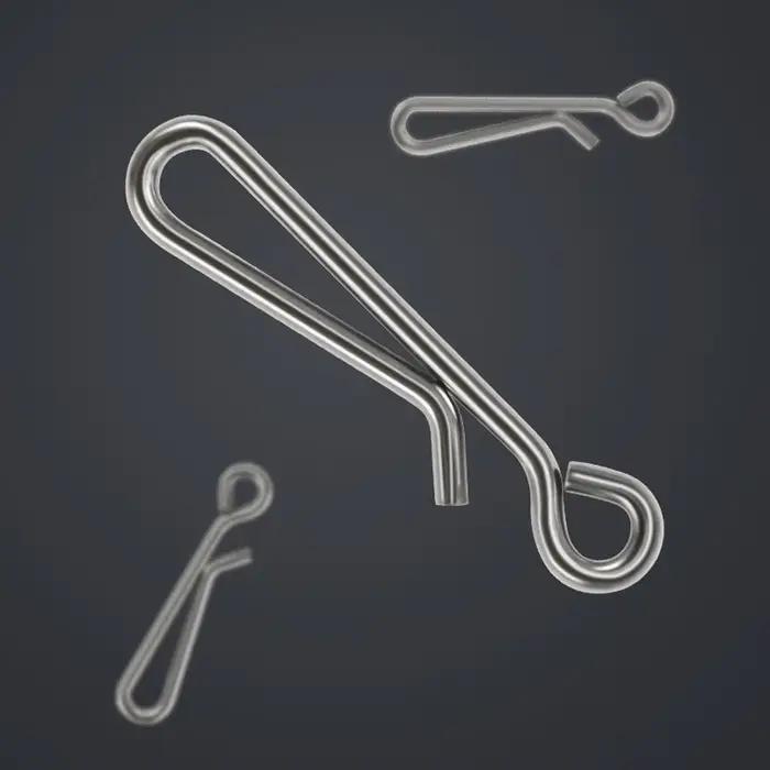 DNDYUJU 30 à 100 mousquetons rapides pêche acier inoxydable pour leurres et appâts