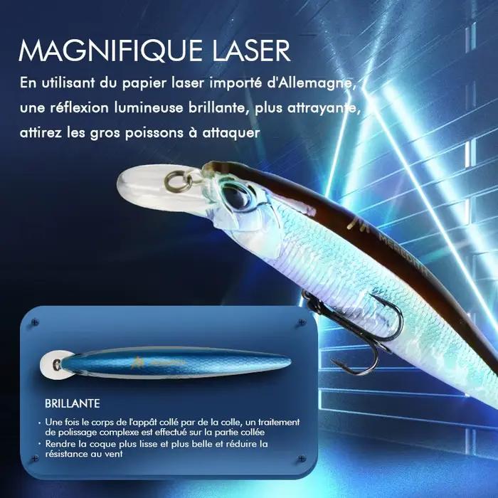 Leurre flottant MEREDITH JERKBAIT 100F MINNOW 14g profondeur 0.8-1.0m pêche professionnelle wobblers