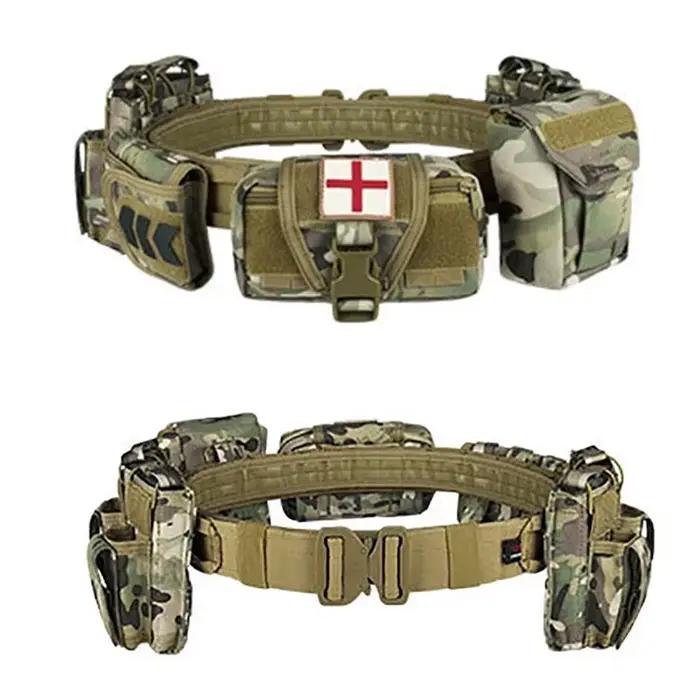 Ceinture tactique Yakeda noir pour pêche airsoft - Équipement sécurité chasse outdoor