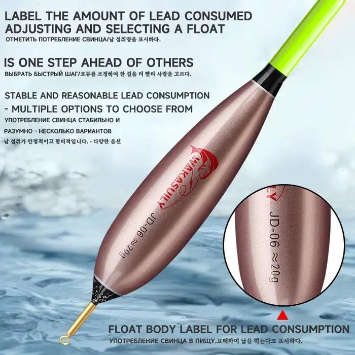 Flotteur électronique lumineux pour pêche de nuit 2025, 2 pièces avec LED rouge et verte, équipement pêche roche