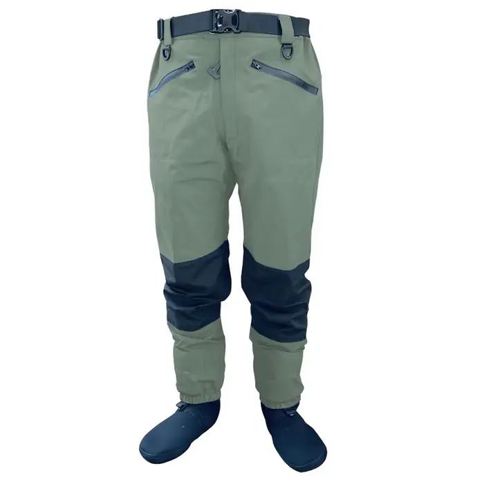 Waders taille haute 4-ply respirants pour pêche à la mouche et kayak - Pantalon de pêche durable