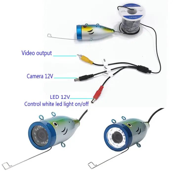 Caméra sous-marine HD 7 pouces 1000TVL pour pêcheur - Écran moniteur avec LED blanches et gros flotteur
