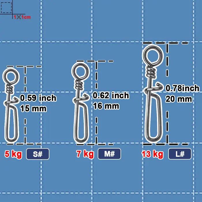 Coastlock Snap 50-200Pcs - Snaps Rapides Inox pour Leurres Bass, Silure et Eau Douce