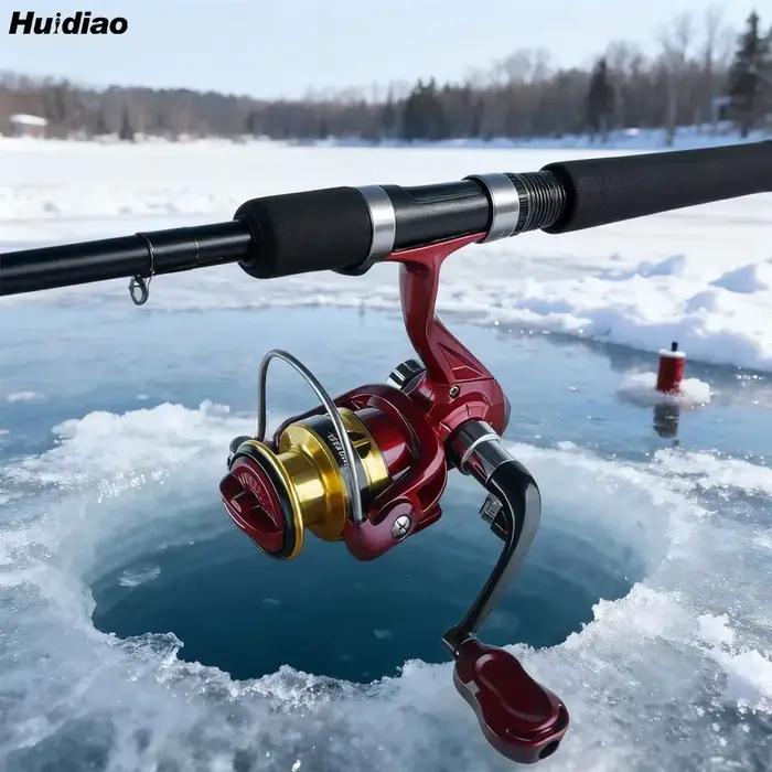 Huidiao 149g Ultralight Spinning Reel 1000 Series 4.8:1 Ice Fishing Reel Metal S