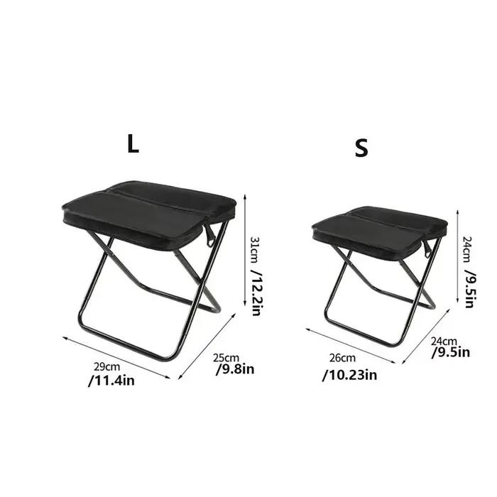 Tabouret pliant pêche robuste en acier au carbone portable et résistant pour femmes et hommes activités plein air détente randonnées pique-niques pêches festivals cadeaux