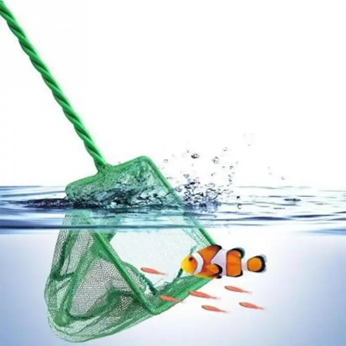 Filet de pêche carré à longue manche pour poissons objets flottants et crabes séchoir à cannes