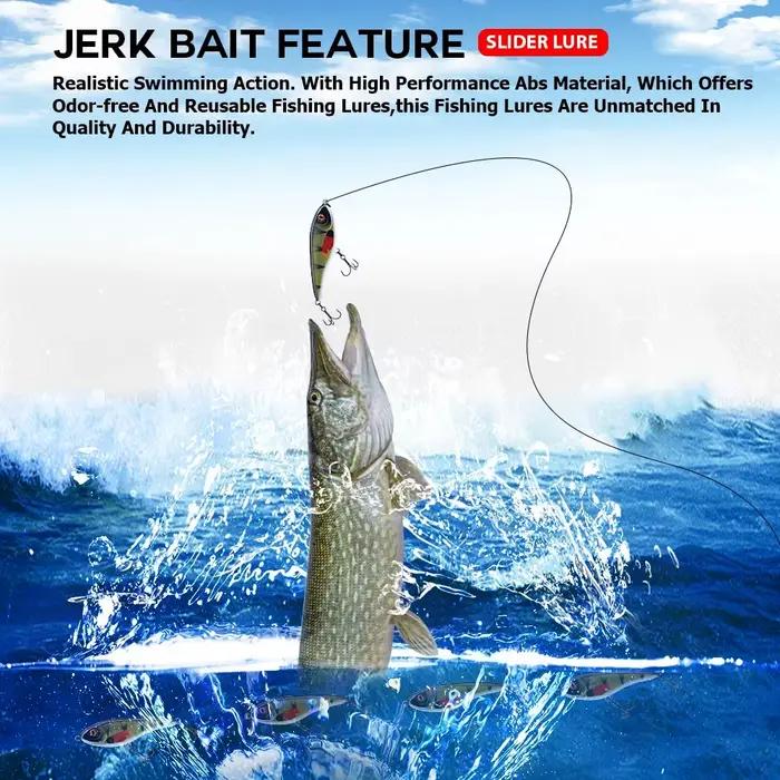 Leurre jerkbait Tsuyoki 90mm-105mm sinking - Crankbait sonore pour pêche lente du brochet et sandre