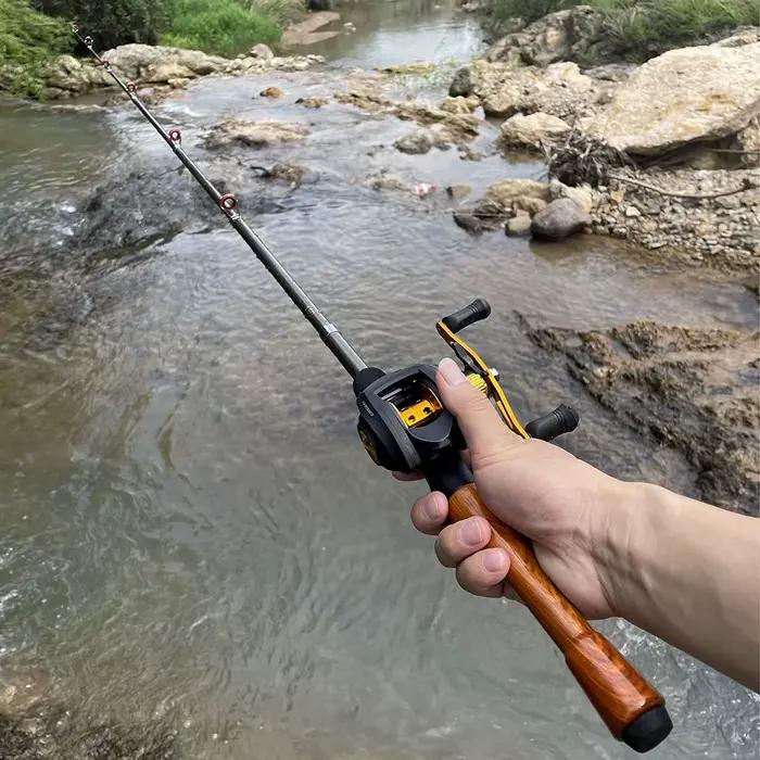 Canne télescopique liège carbone portable pêche nomade - accessoire pêche extérieur lancer compact