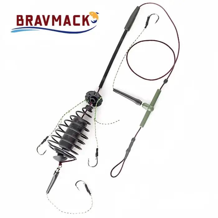 Cage amorçoir feeder pêche à la carpe hameçon acier carbone 30 à 80 grammes pour ligne de fond