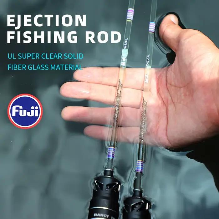 Canne truite ultralégère Fishingfans Mini Player 1.4m fibre de verre avec guides FUJI pour pêche fine