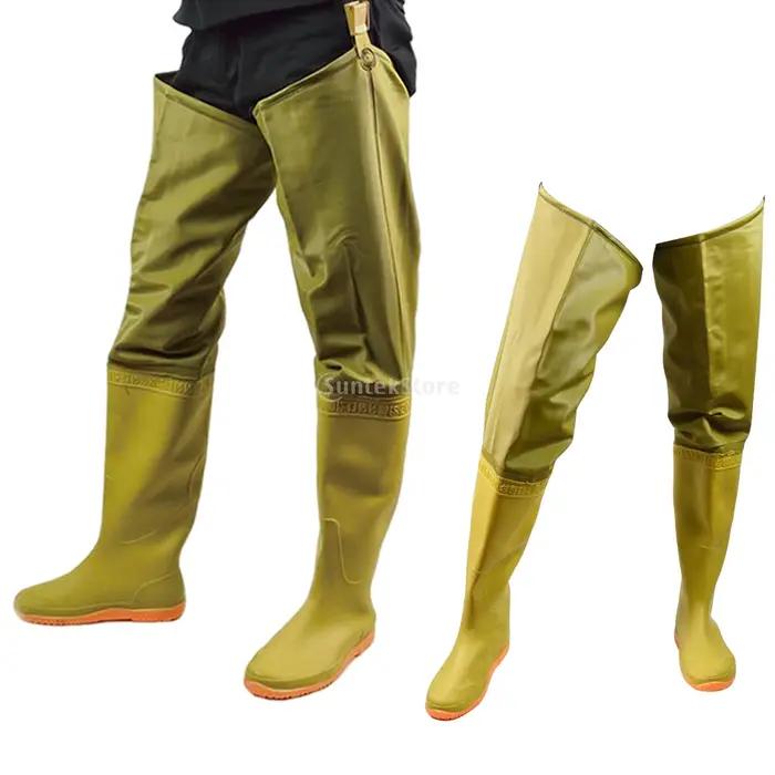 Waders hanche pêche pantalon wading bottes rivière légères imperméables pantalon eau chasse jardinage