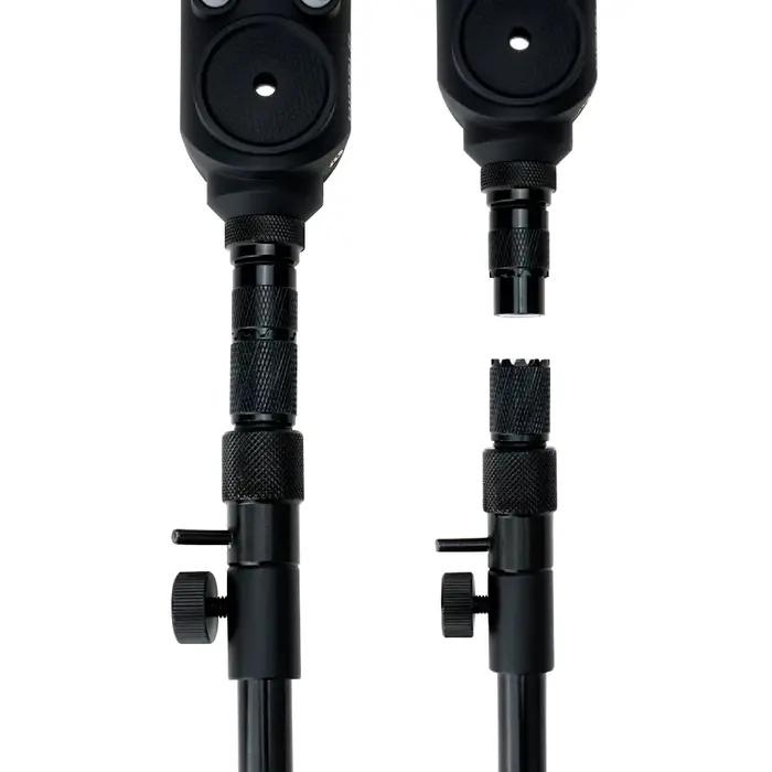 2 connecteurs rapides aluminium Hirisi AQ215 pour alarmes carpe et bank sticks