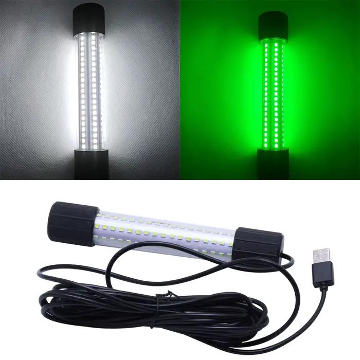 Lampe de pêche LED submersible USB, lumière haute puissance multi-couleurs pour la pêche de nuit portable