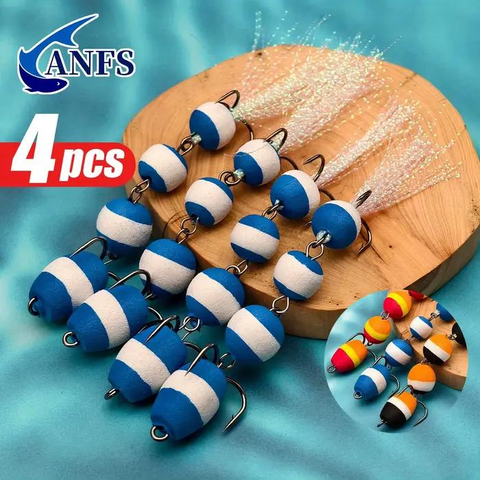 Kit 4 méthodes flottantes carpe avec hameçons, feeder et leurres EVA pour silure