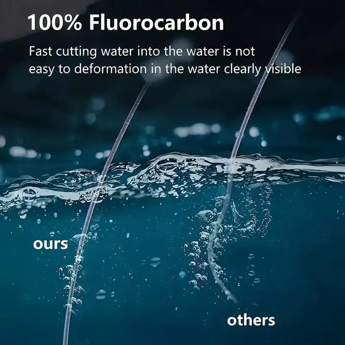 12Pcs 100% Fluorocarbone Ligne Pêche avec Double Anneau et Verrou Rapide - Haute Qualité