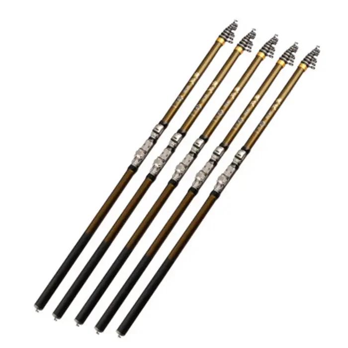 Canne rock fishing super dure carbone télescopique 2.7-6.3m pour pêche mer et feeder polyvalente