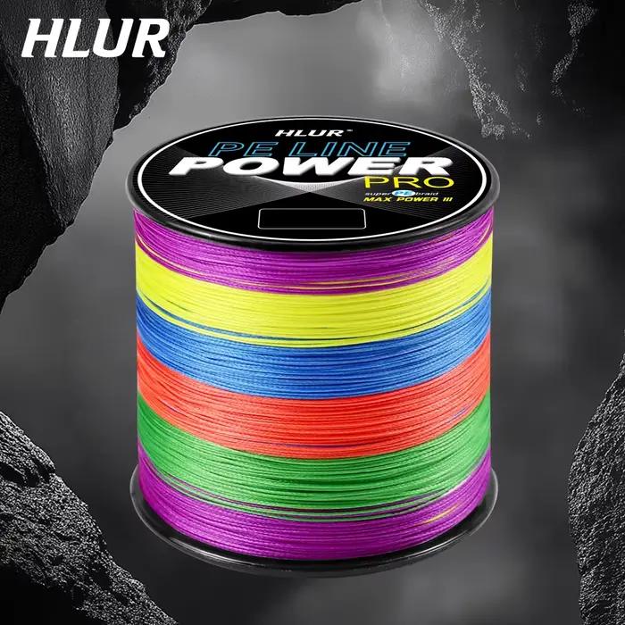 Ligne PE tressée HLUR 8 brins 300M-1000M 12-100LB multifilament lisse carpe