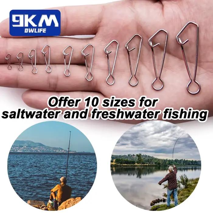 Snap de pêche mer 50 à 200 pièces en acier inoxydable, connecteur hameçon leurre et clip