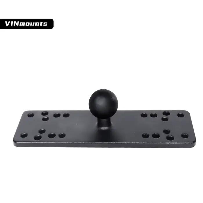 Support VINmounts 1" pour sondeur pêche en aluminium, compatible bras RAM B-Style double embase