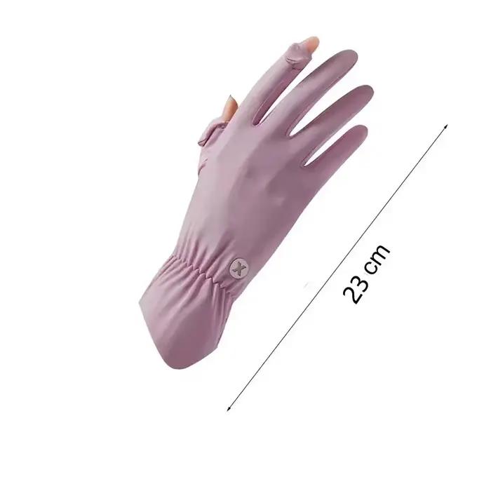 Gants été fraîcheur UV conduite vélo pêche soie glacée respirante polyvalents pour hommes et femmes occasions plein air sportives