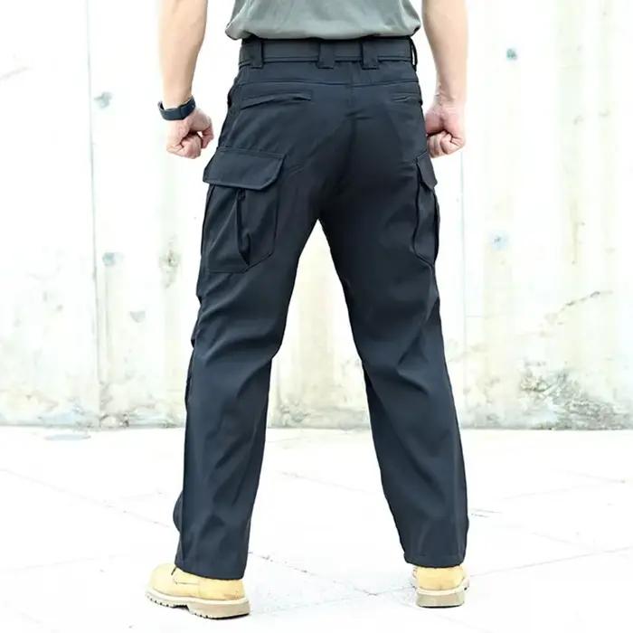 Pantalon cargo tactique homme multi-poches résistant pour pêche, randonnée et activités outdoor