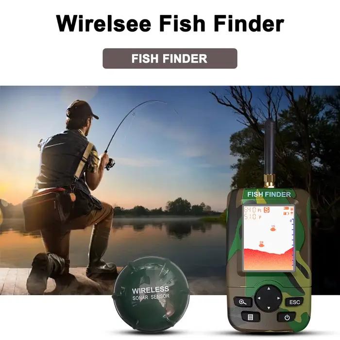 Sonar portable intelligent pêche main étanche détecteur poissons sans fil pour bateau kayak avec transducteur